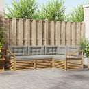 Udendørs sofagruppe 4 pcs Hvid og lysegrå 245,5 x 166,5 x 73 cm