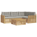Udendørs sofagruppe 5 pcs Hvid og lysegrå 79 x 79 x 37 cm