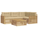 Udendørs sofagruppe 5 pcs Hvid og Beige 79 x 79 x 37 cm