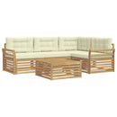 Udendørs sofagruppe 5 pcs Hvid og cremefarvet 79 x 79 x 37 cm