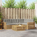 Udendørs sofagruppe 5 pcs Hvid og lysegrå 79 x 79 x 37 cm