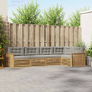 Udendørs sofagruppe 5 pcs Hvid og lysegrå 327 x 168,5 x 73 cm