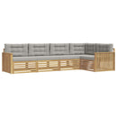 Udendørs sofagruppe 5 pcs Hvid og lysegrå 327 x 168,5 x 73 cm