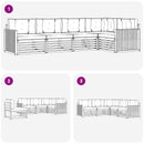 Udendørs sofagruppe 5 pcs Hvid og antracit 327 x 168,5 x 73 cm