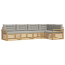 Udendørs sofagruppe 5 pcs Hvid og lysegrå 329 x 170,5 x 73 cm