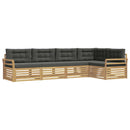 Udendørs sofagruppe 5 pcs Hvid og antracit 329 x 170,5 x 73 cm