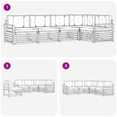 Udendørs sofagruppe 5 pcs Hvid og Beige 329 x 170,5 x 73 cm