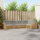 Udendørs sofagruppe 5 pcs Hvid og lysegrå 331 x 172,5 x 73 cm