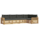 Udendørs sofagruppe 5 pcs Hvid og antracit 331 x 172,5 x 73 cm