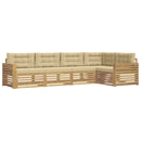 Udendørs sofagruppe 5 pcs Hvid og Beige 331 x 172,5 x 73 cm