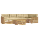Udendørs sofagruppe 6 pcs Hvid og Beige 79 x 79 x 37 cm