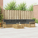 Udendørs sofagruppe 6 pcs Hvid og antracit 79 x 79 x 37 cm