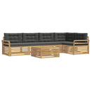 Udendørs sofagruppe 6 pcs Hvid og antracit 79 x 79 x 37 cm