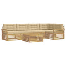 Udendørs sofagruppe 6 pcs Hvid og Beige 79 x 79 x 37 cm