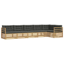 Udendørs sofagruppe 6 pcs Hvid og antracit 404 x 166,5 x 73 cm