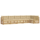 Udendørs sofagruppe 6 pcs Hvid og Beige 404 x 166,5 x 73 cm