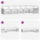 Udendørs sofagruppe 6 pcs Hvid og antracit 406 x 168,5 x 73 cm