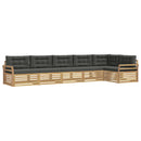 Udendørs sofagruppe 6 pcs Hvid og antracit 408 x 170,5 x 73 cm