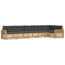 Udendørs sofagruppe 6 pcs Hvid og antracit 410 x 172,5 x 73 cm
