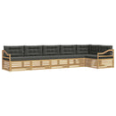 Udendørs sofagruppe 6 pcs Hvid og antracit 404 x 166,5 x 73 cm