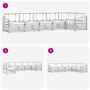 Udendørs sofagruppe 6 pcs Hvid og antracit 404 x 166,5 x 73 cm