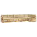 Udendørs sofagruppe 6 pcs Hvid og Beige 404 x 166,5 x 73 cm