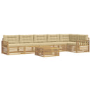 Udendørs sofagruppe med pude 7 pcs Hvid og Beige