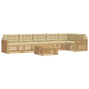 Udendørs sofagruppe 7 pcs Hvid og Beige 79 x 79 x 37 cm