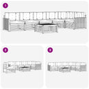 Udendørs sofagruppe 7 pcs Hvid og Beige 79 x 79 x 37 cm