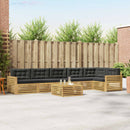 Udendørs sofagruppe 7 pcs Hvid og antracit 79 x 79 x 37 cm