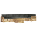 Udendørs sofagruppe 7 pcs Hvid og antracit 79 x 79 x 37 cm