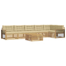Udendørs sofagruppe med pude 7 pcs Hvid og Beige