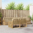Udendørs sofagruppe med pude 7 pcs Hvid og Beige Polyester