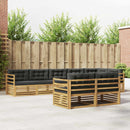 Udendørs sofagruppe med pude 8 pcs Hvid og antracit Polyester