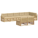 Udendørs sofagruppe 8 pcs Hvid og Beige 408 x 170,5 x 73 cm