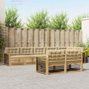 Udendørs sofagruppe med pude 8 pcs Hvid og Beige Polyester