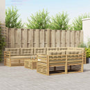 Udendørs sofagruppe med pude 9 pcs Hvid og Beige