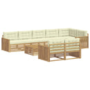 Udendørs sofagruppe 9 pcs Hvid og cremefarvet 79 x 79 x 37 cm