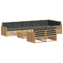 Udendørs sofagruppe 9 pcs Hvid og antracit 79 x 79 x 37 cm