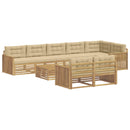 Udendørs sofagruppe 9 pcs Hvid og Beige 79 x 79 x 37 cm