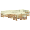 Udendørs sofagruppe 9 pcs Hvid og cremefarvet 79 x 79 x 37 cm