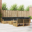 Udendørs sofagruppe 9 pcs Hvid og antracit 79 x 79 x 37 cm