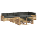 Udendørs sofagruppe 9 pcs Hvid og antracit 79 x 79 x 37 cm
