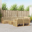 Udendørs sofagruppe med pude 9 pcs Hvid og Beige