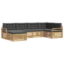 Udendørs sofagruppe 6 pcs Hvid og antracit 329 x 170,5 x 73 cm
