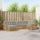 Udendørs sofagruppe 6 pcs Hvid og lysegrå 331 x 172,5 x 73 cm