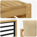 Udendørs sofagruppe med pude 7 pcs Hvid og Beige