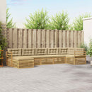 Udendørs sofagruppe med pude 7 pcs Hvid og Beige