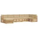 Udendørs sofagruppe med pude 7 pcs Hvid og Beige
