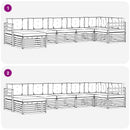 Udendørs sofagruppe med pude 7 pcs Hvid og Beige
